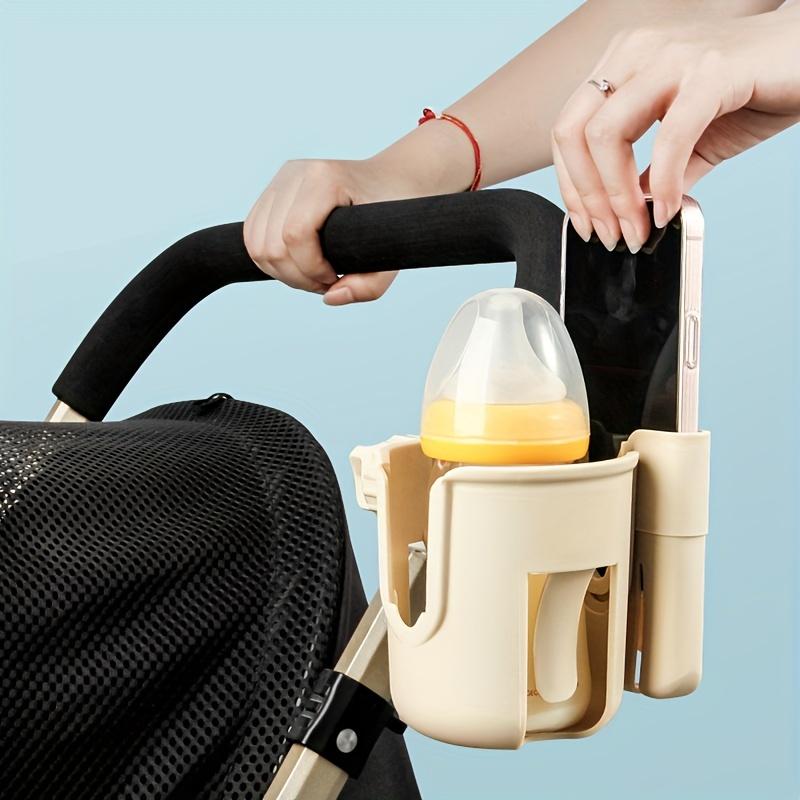 Stroller Accessories - ที่วางแก้วน้ำแบบ 2-in-1 สำหรับรถเข็นเด็ก พร้อมที่วางโทรศัพท์ ที่วางขวดน้ำแบบสากลสำหรับอุปกรณ์เสริมรถเข็นเด็กและรถเข็นผู้ป่วย