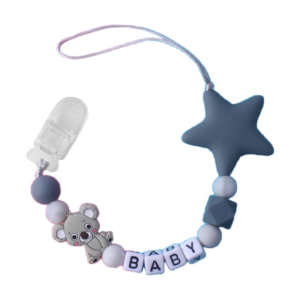 Baby Products Moisturizer - คลิปหนีบจุกนมหลอกเด็กแบบมีชื่อเฉพาะตัว โซ่จุกนมหลอกซิลิโคนรูปสัตว์ ที่ยึดจุกนมหลอก ของขวัญสำหรับงานเลี้ยงฉลองทารก