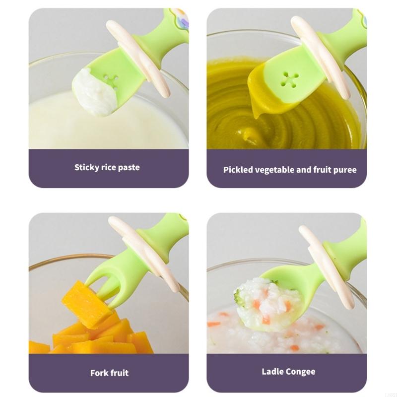 Baby Led Weaning Set - 2 ชิ้น/3 ชิ้นช้อนส้อมเด็กชุดให้อาหารซิลิโคน First Feeding Utensils