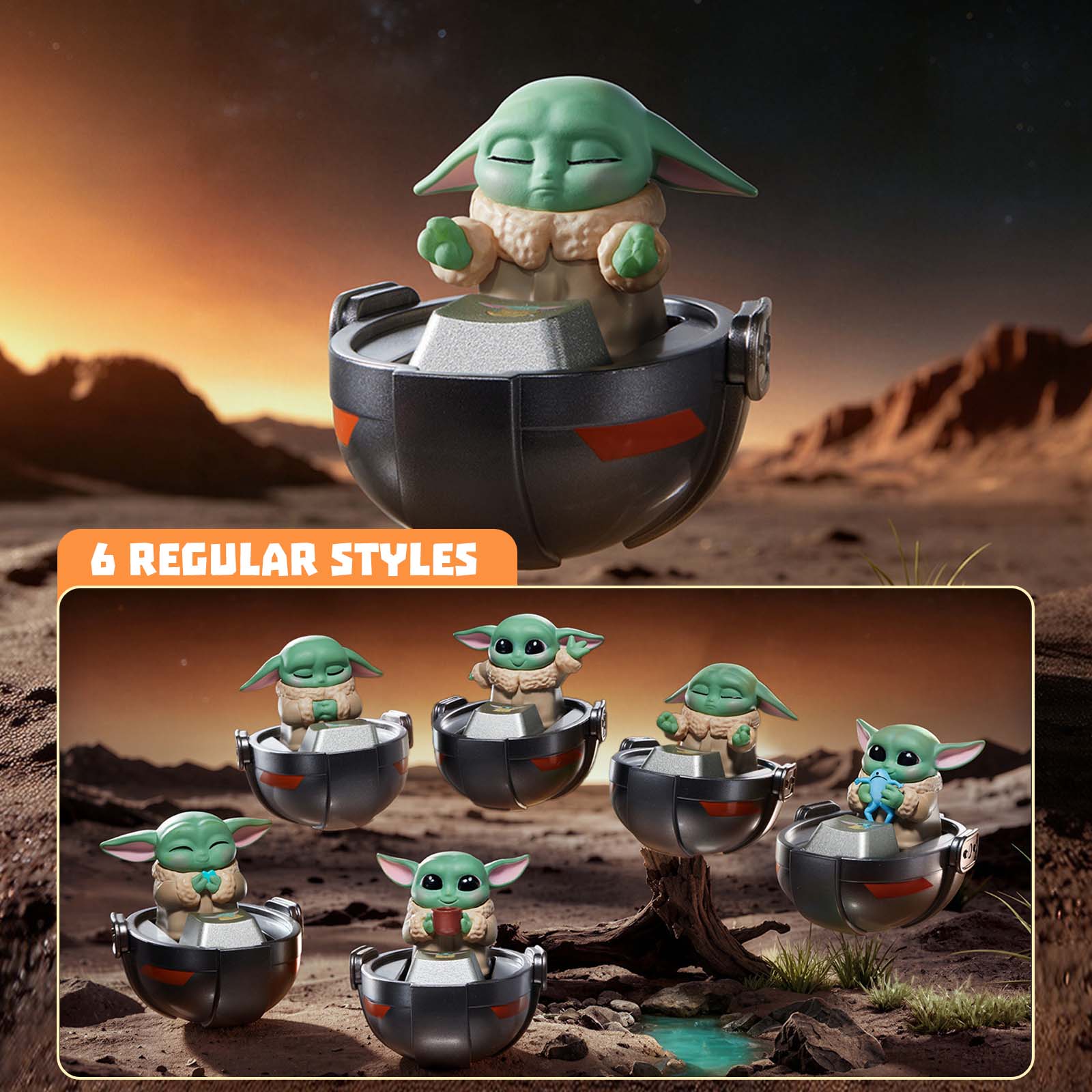 Baby Yoda Products - คีย์แคป Star Wars Grogu แบบสุ่ม กล่องบลายด์