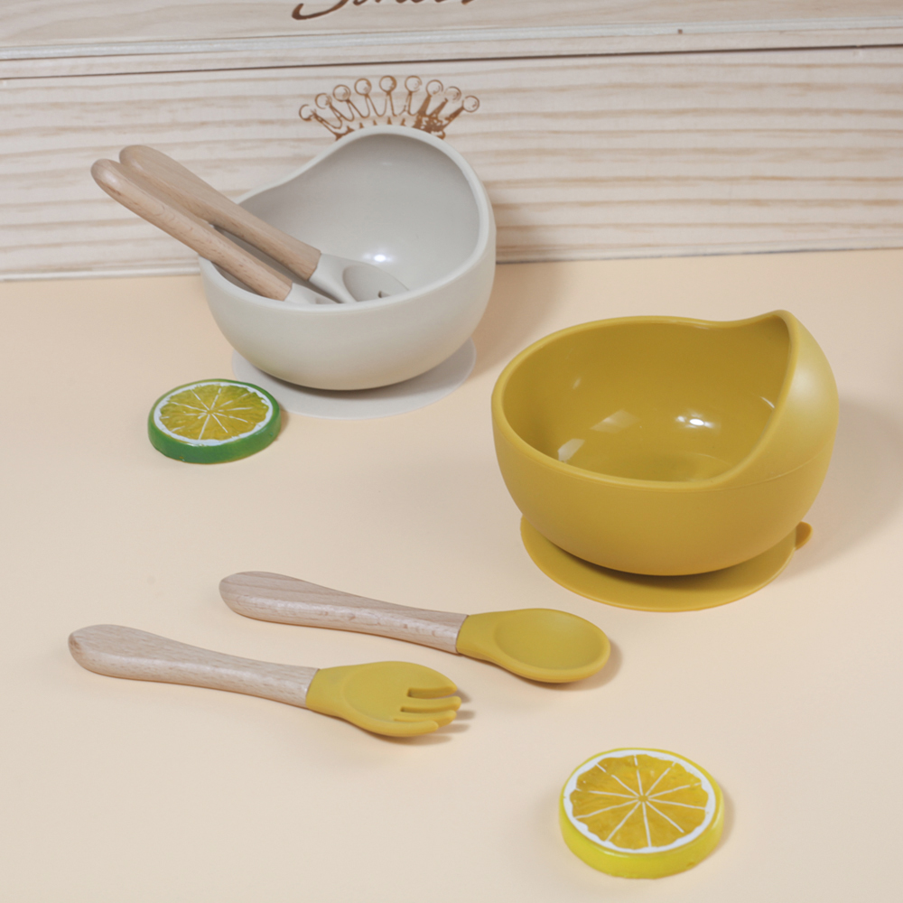 Baby Led Weaning Set - ชุดอาหารซิลิโคน, ชามและช้อนส้อมซิลิโคน, ชามซิลิโคนสำหรับเด็กเล็กพร้อมฐานดูด, อุปกรณ์ฝึกทานอาหารสำหรับเด็กเล็กแบบมีไฟ LED, ชุดอาหารสำหรับเด็กเล็ก