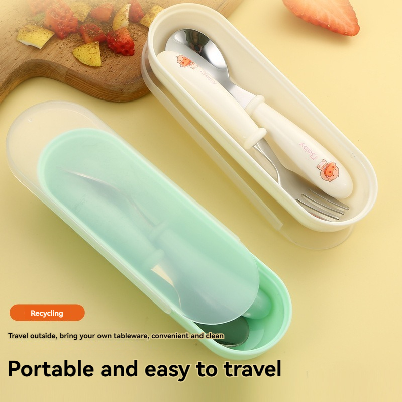ชุดช้อนส้อมสแตนเลส 304 สำหรับเ - Baby Led Weaning Set บทวิจารณ์และราคา